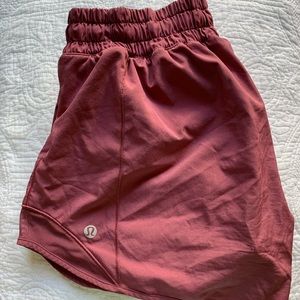 Lululemon size 8 tall raspberry hottie hot shorts